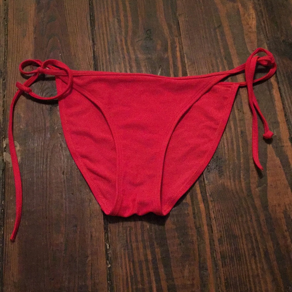 cheeky red swim bottoms